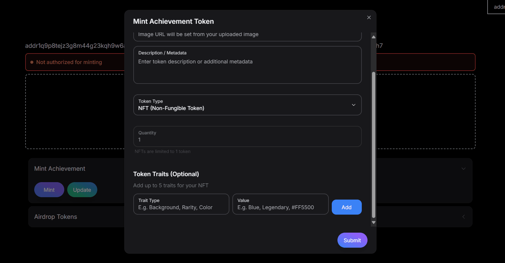 Aiken Minting + Airdrop Smart Contract